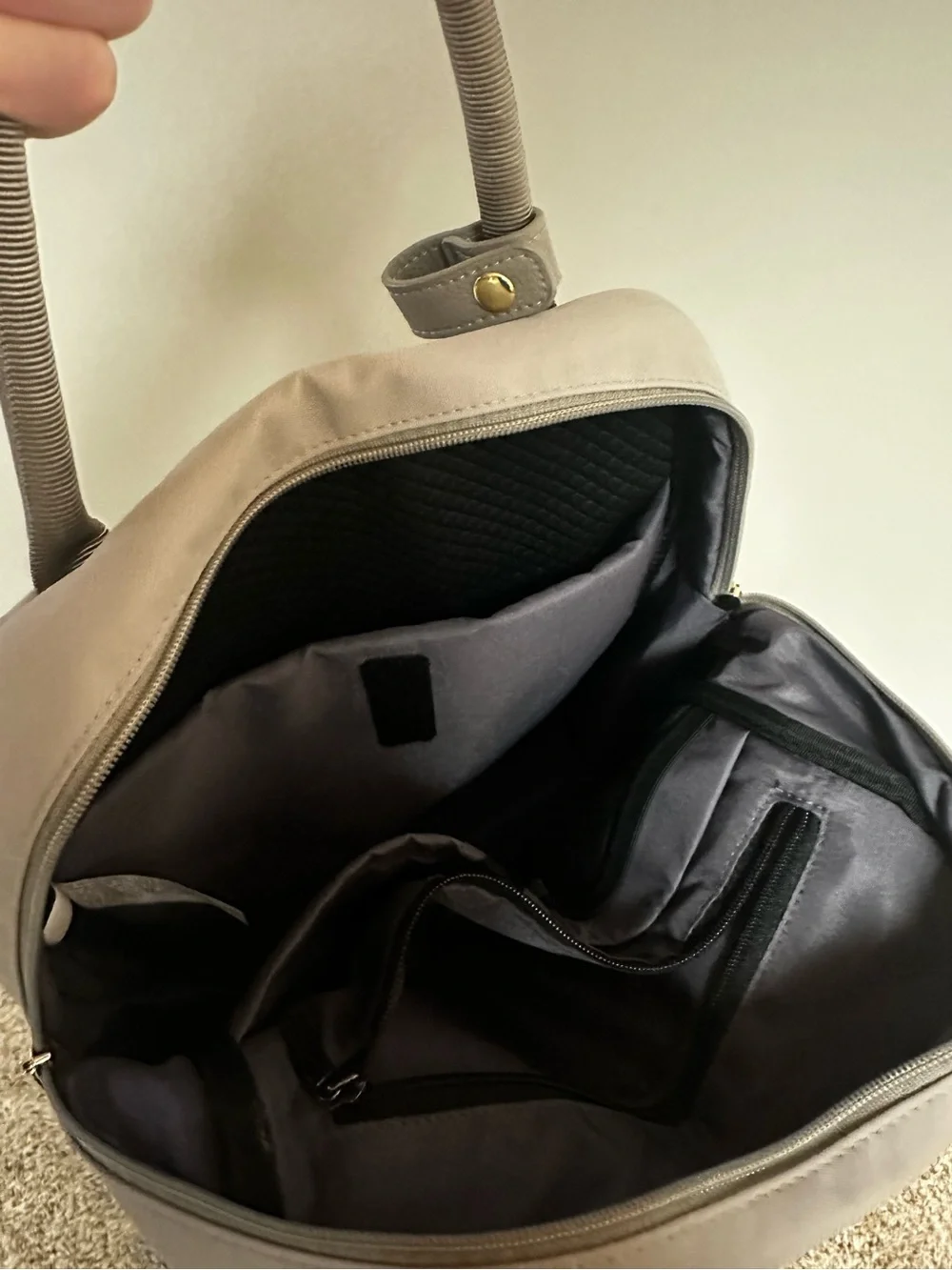Target Light Gray Women's Backpack with Front Zip Pocket
